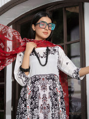 Midnight Blossom Printed 2PC