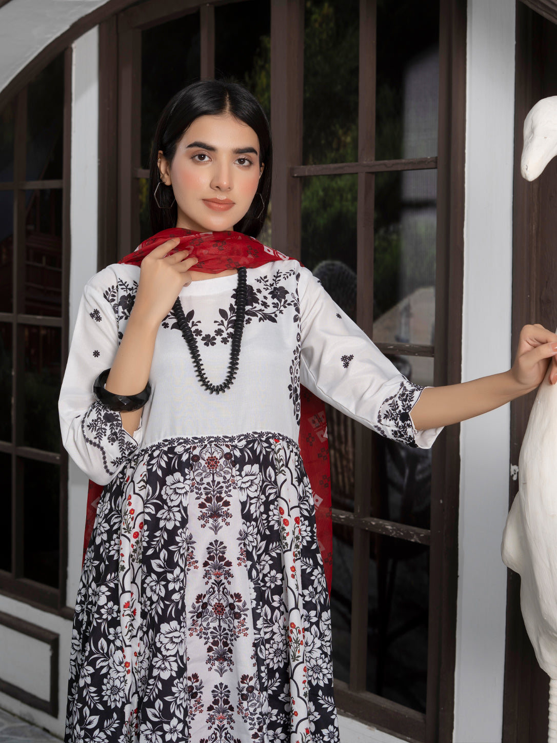Midnight Blossom Printed 2PC